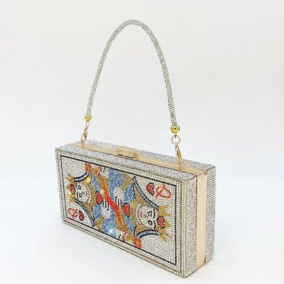 Neiman Marcus Minaudière Queen of Hearts Purse - Picture 5 of 6